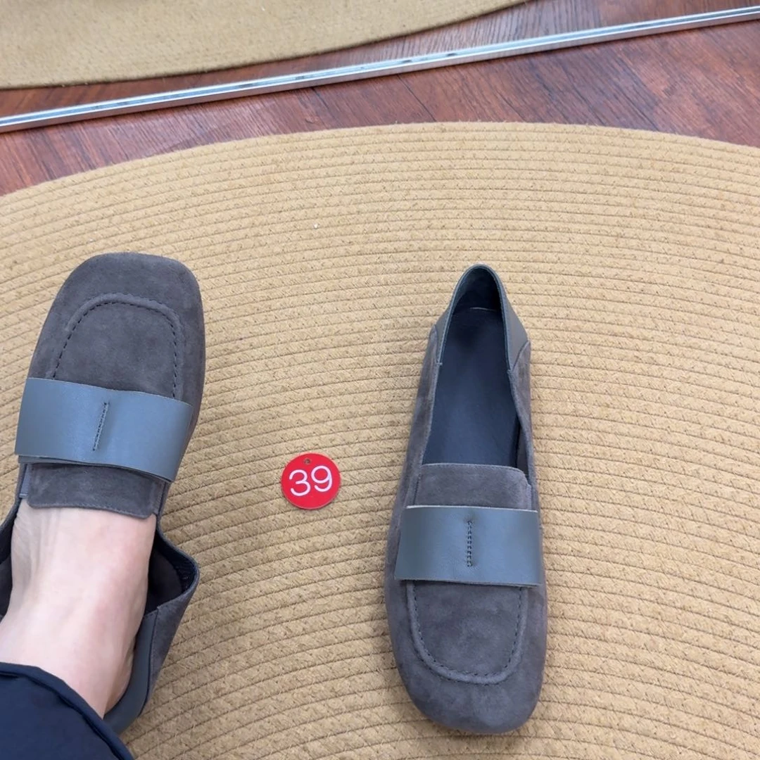 懒人鞋真皮女士牛皮牛皮