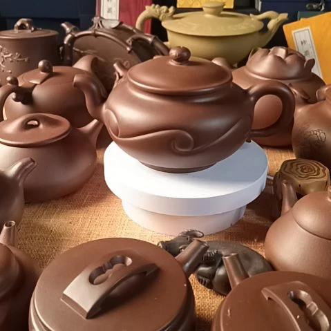 紫砂茶壶精工半手，原矿紫砂泥料，