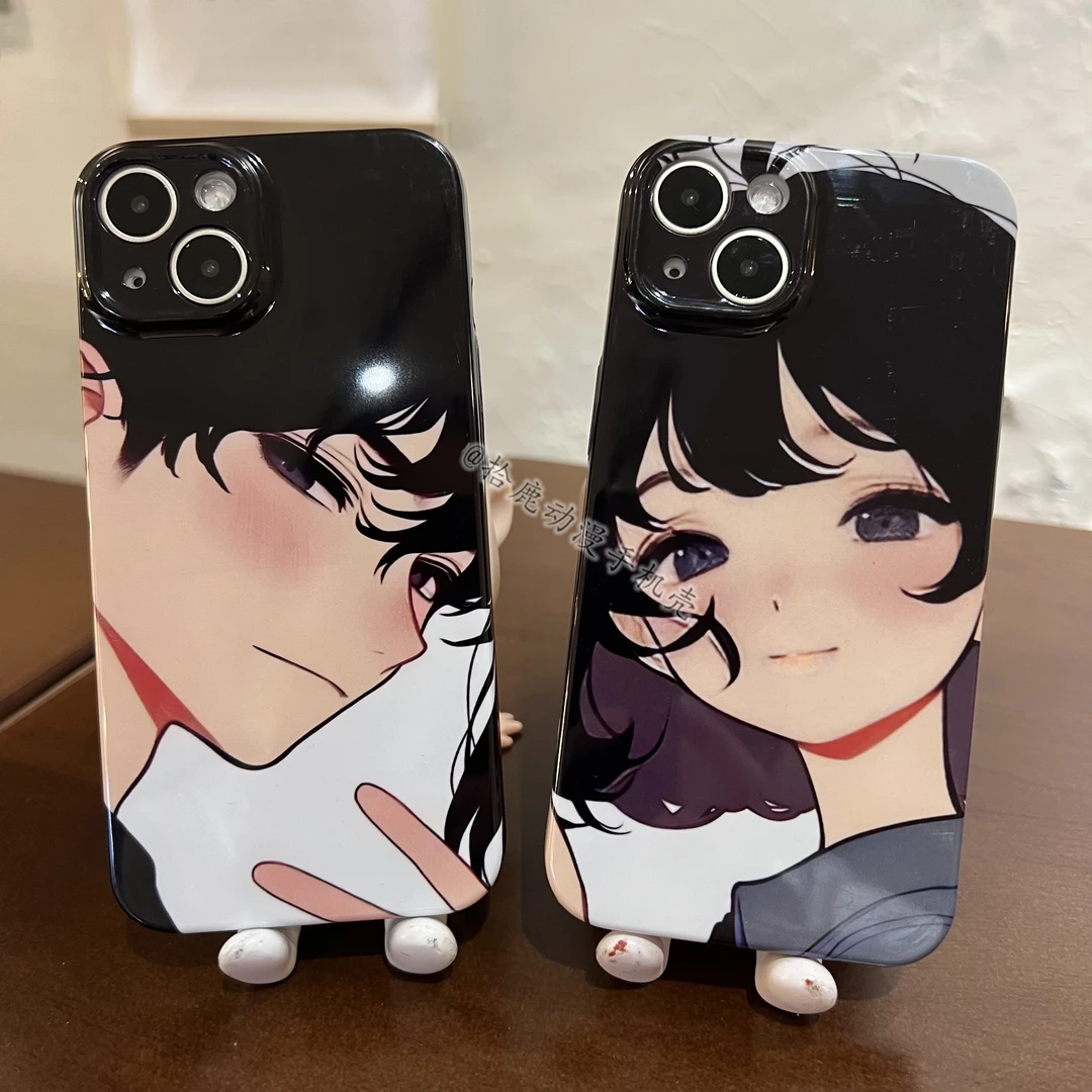 拾鹿适用华为oppo小米vivo一加苹果16创意动漫情侣全包菲林手机壳