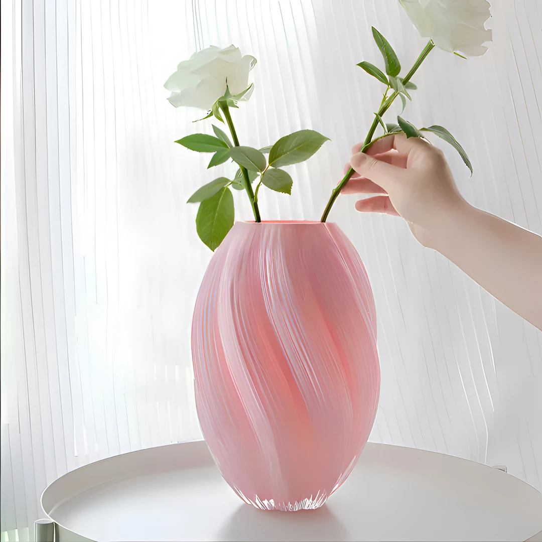 法式创意粉色玻璃花瓶摆件客厅玄关插花水知春序兰知春序网红爆款