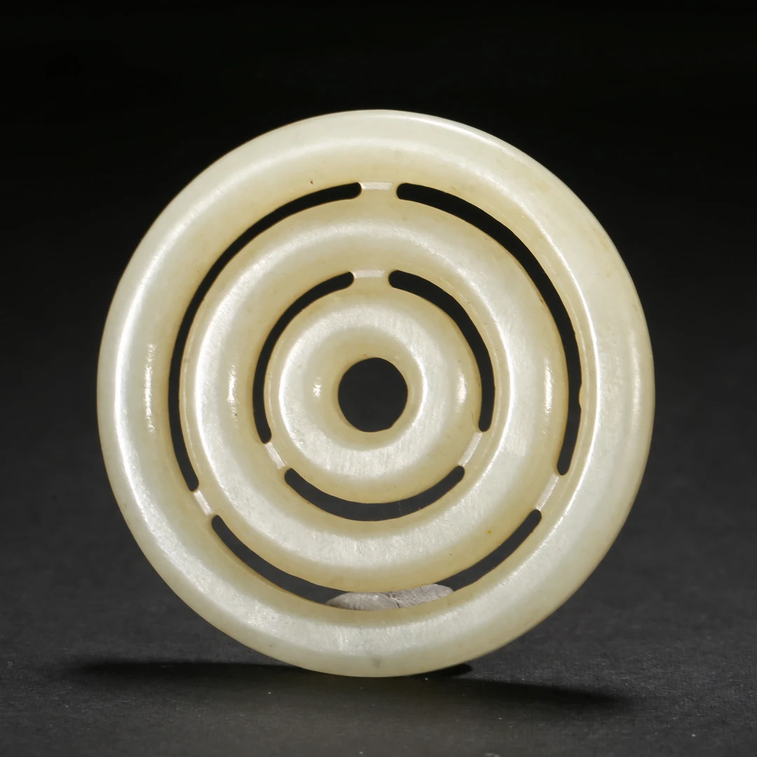 清代*白玉三联环/11LB3596/和田玉【北京文博】