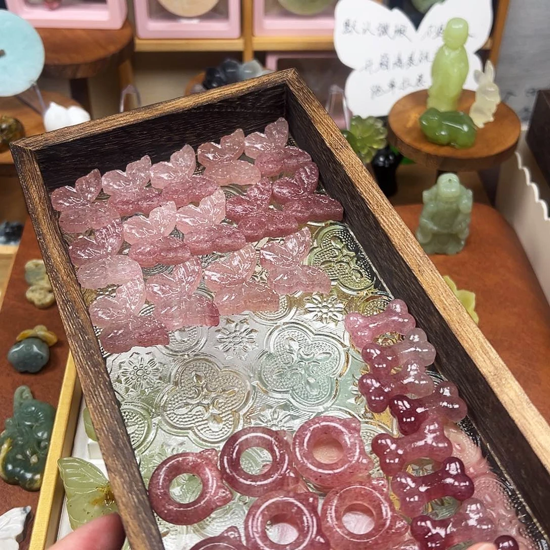 蛇纹石玉合金粉色
