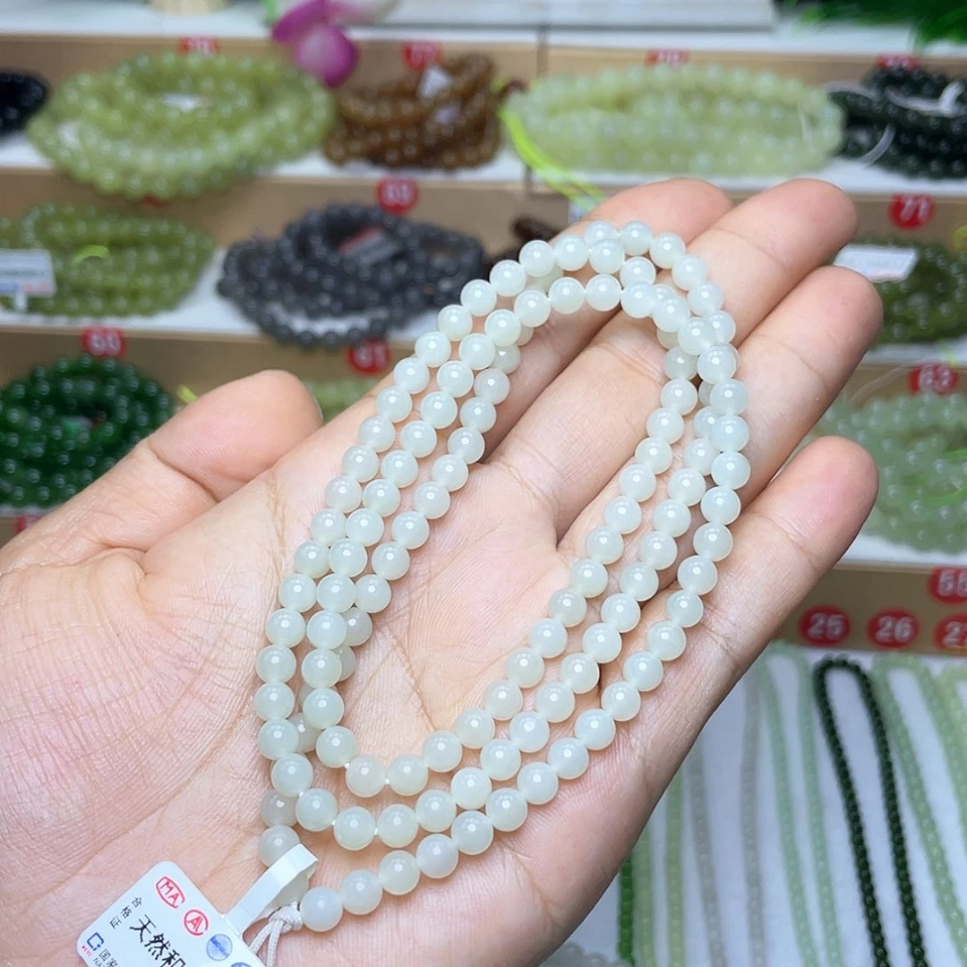 山***山和田玉未镶嵌颈饰5mm