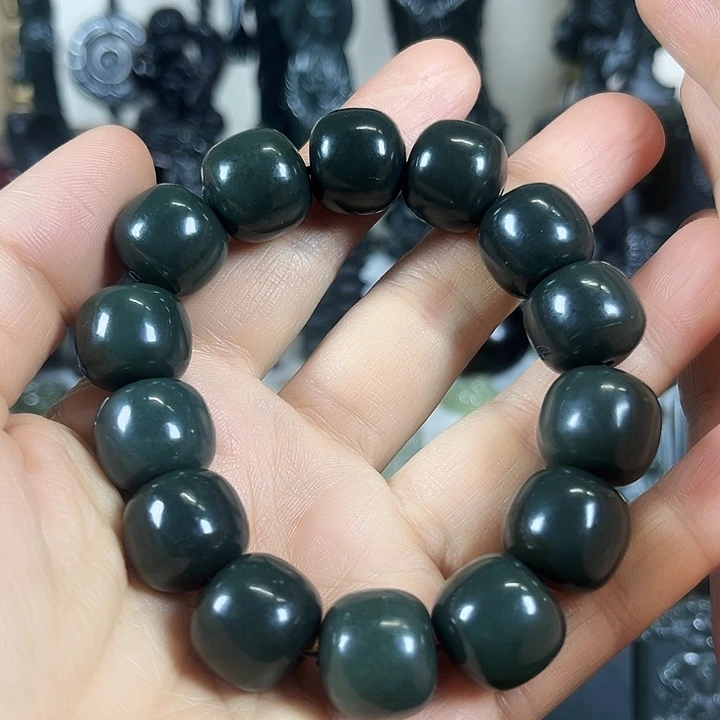 和田玉（青玉）手串未镶嵌炎**滨