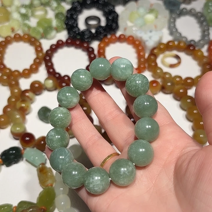 未镶嵌蛇纹石玉手串