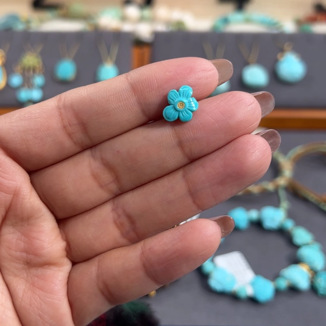 【闪购商品】未镶嵌绿松石把件花卡子配饰