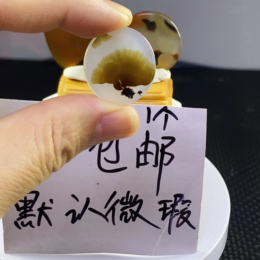 合成碳硅石非金属时尚图纹画面石饰品