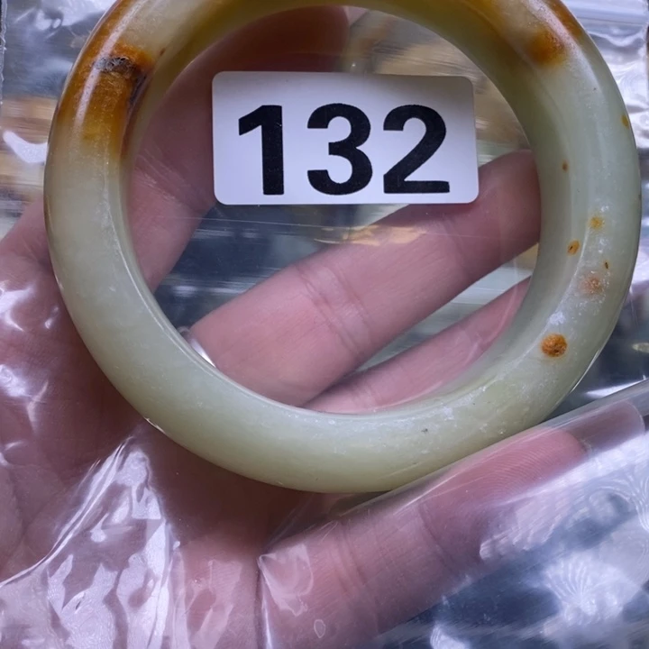 梅***子蛇纹石玉未镶嵌手镯