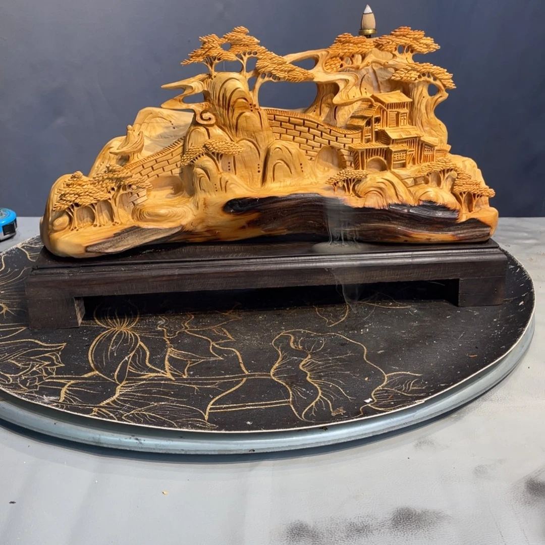 柏木（崖柏）崖柏精工意境山水