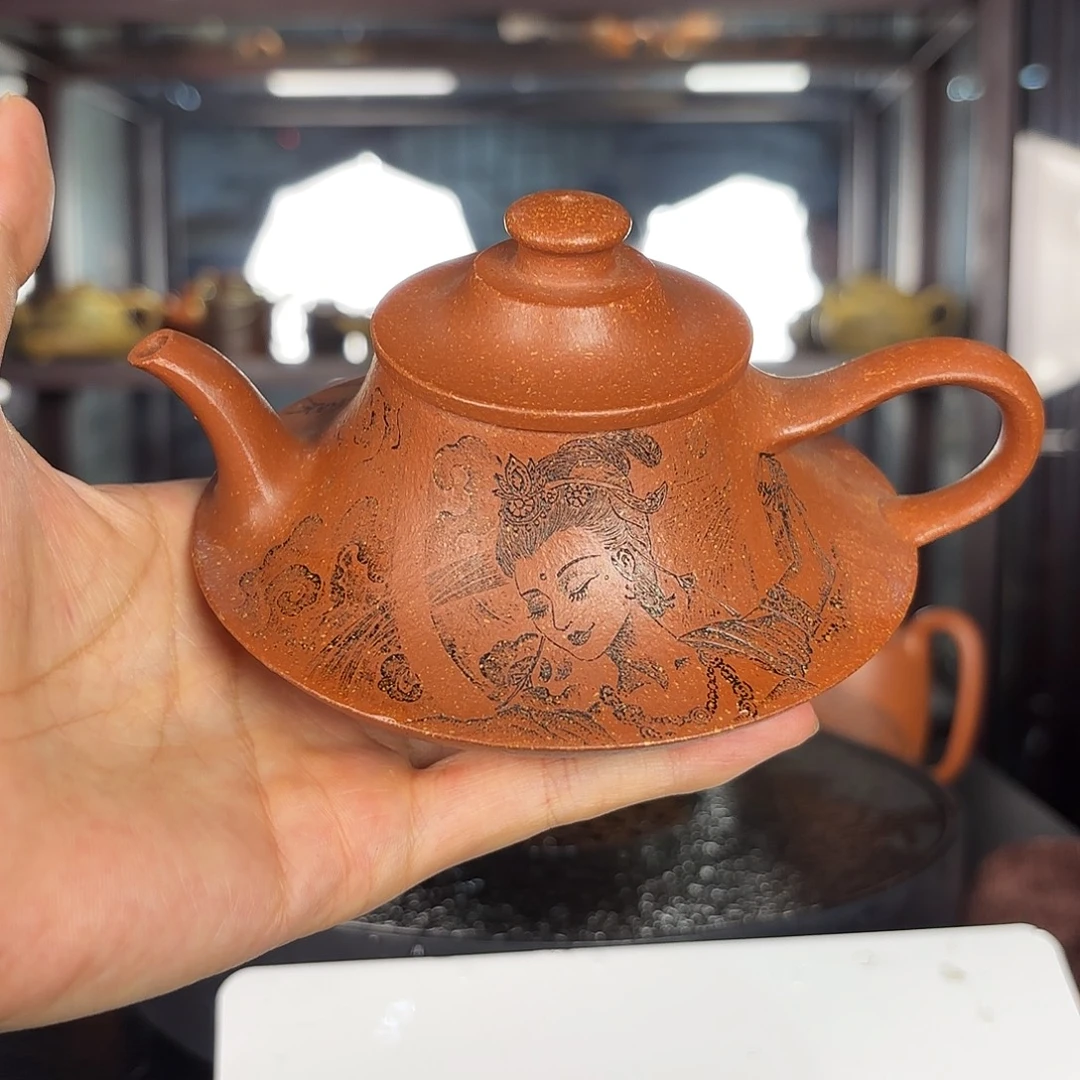 茶壶紫砂鲁号紫砂刻绘