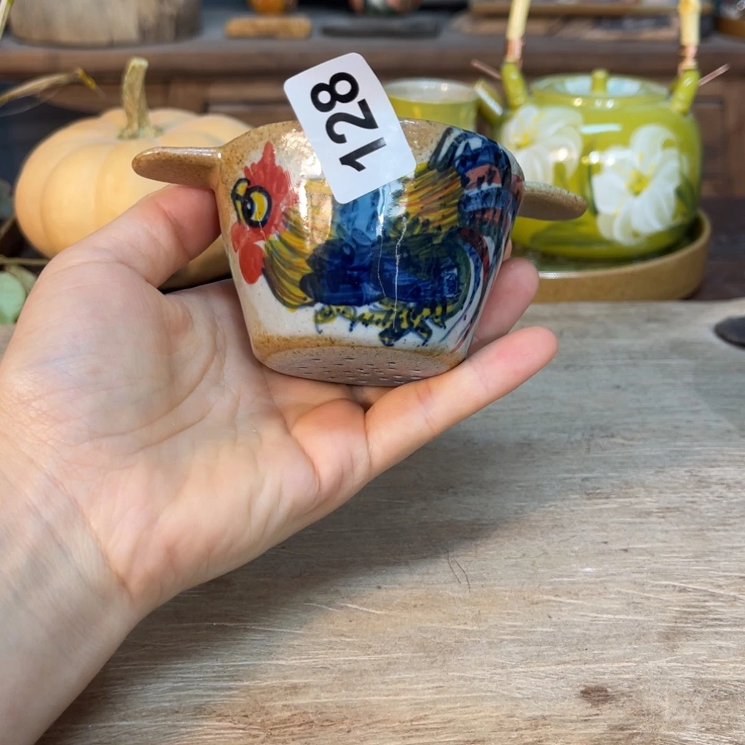 壶素浅陶瓷手工手绘
