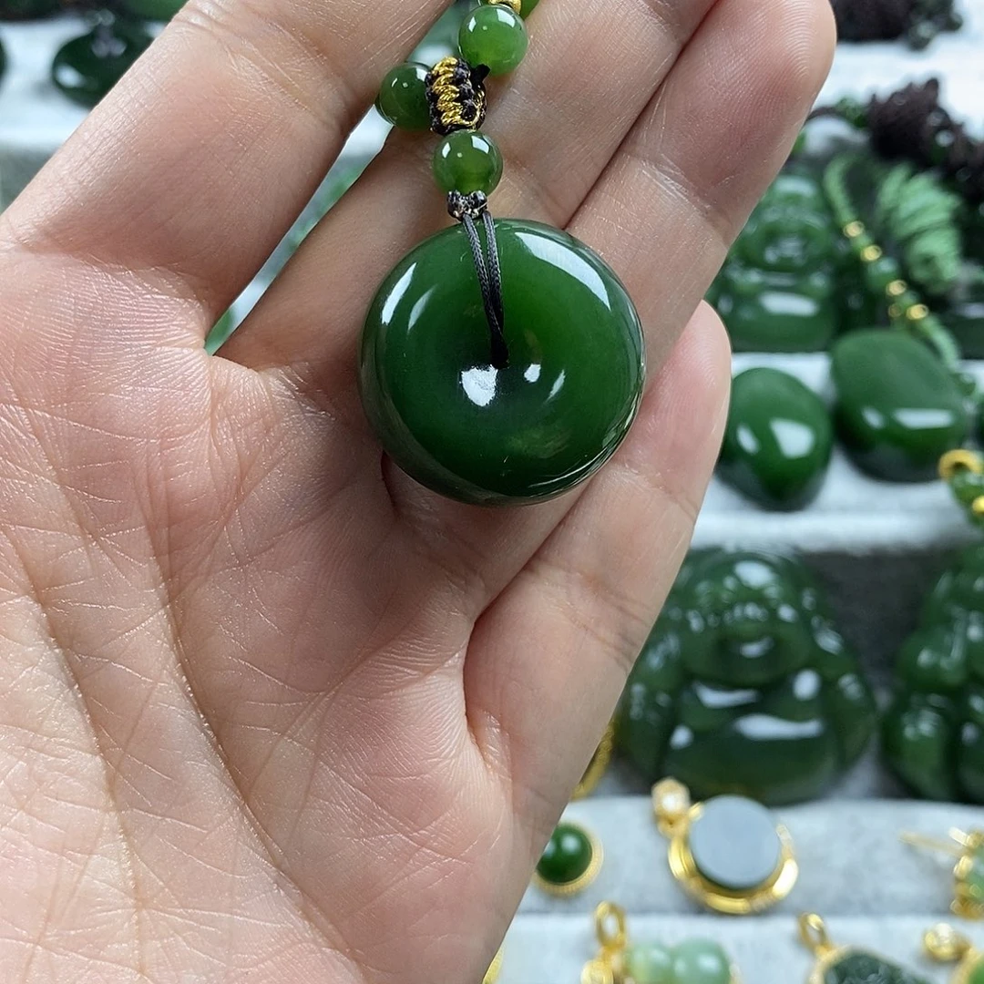 和田玉未镶嵌颈饰24mm