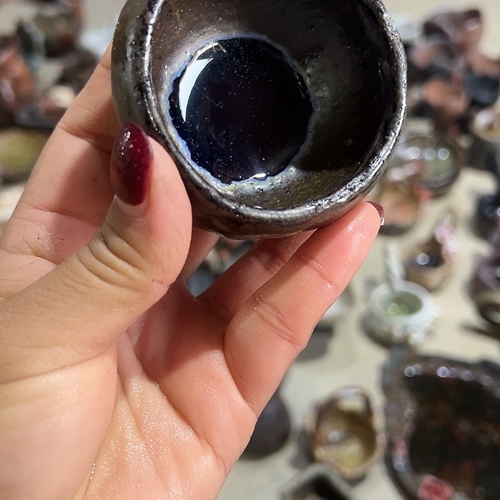 杯子福利粗陶手工高温花盆