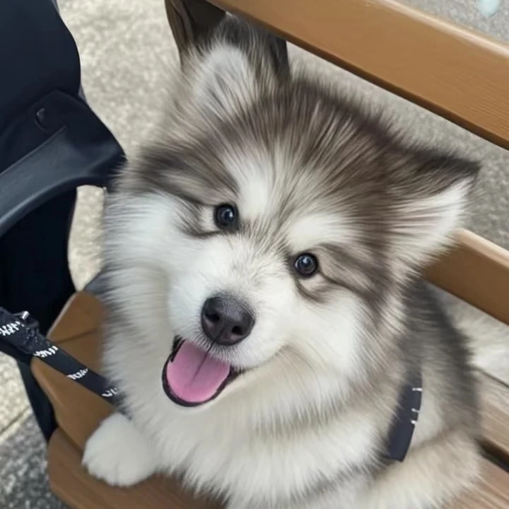 阿拉斯加幼犬长毛血统巨型灰桃熊版大型护卫犬活体