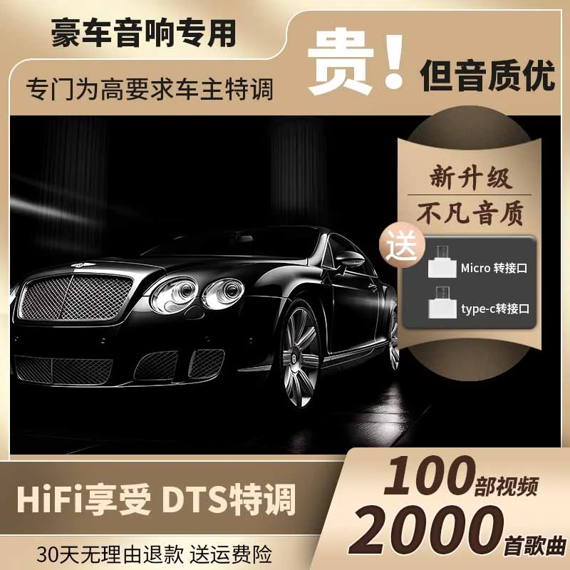 【2025豪华版音乐U盘】歌单音质升级 正版授权车载优盘dj 进口芯片