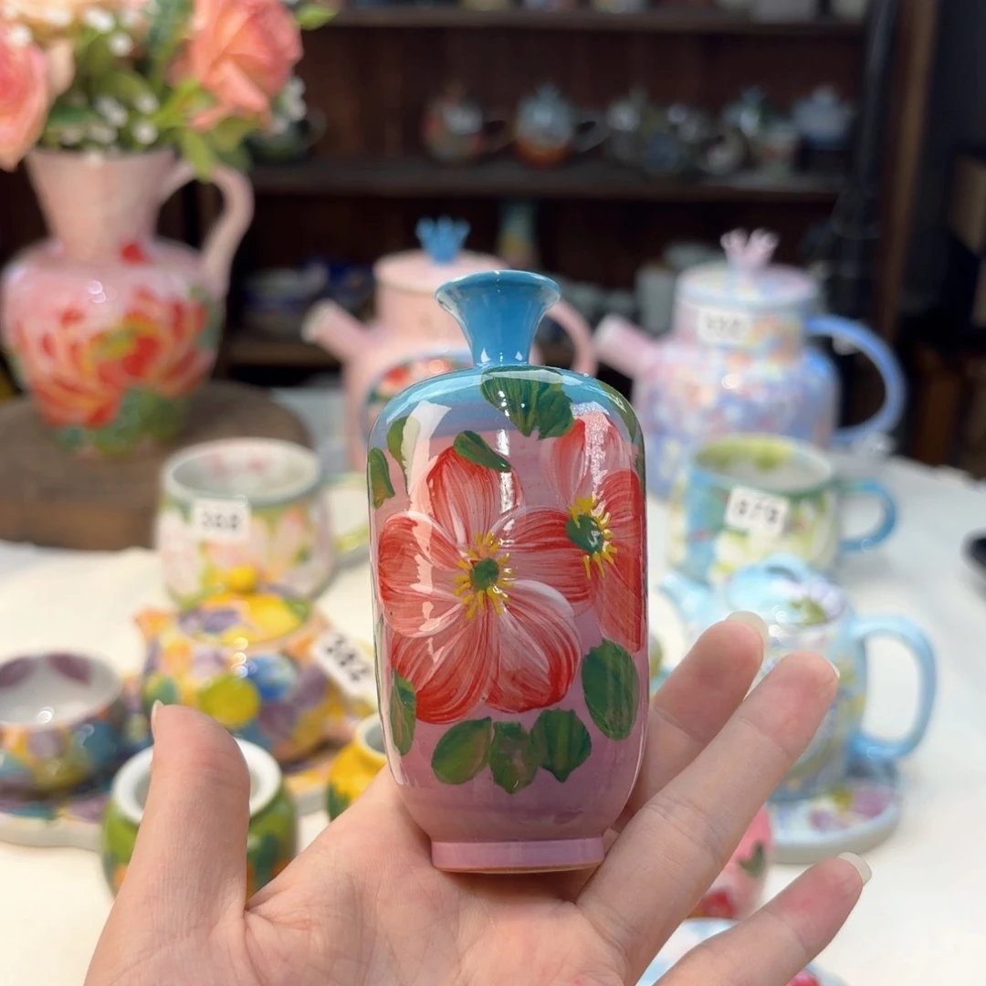 景德镇手绘高温釉下彩陶瓷茶具