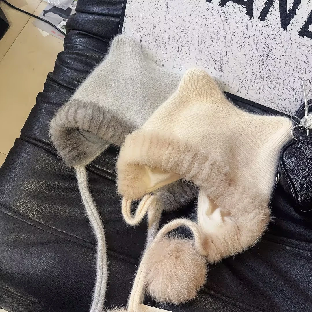 丨秋冬新款多色猫耳可爱保暖毛毛帽子 5434