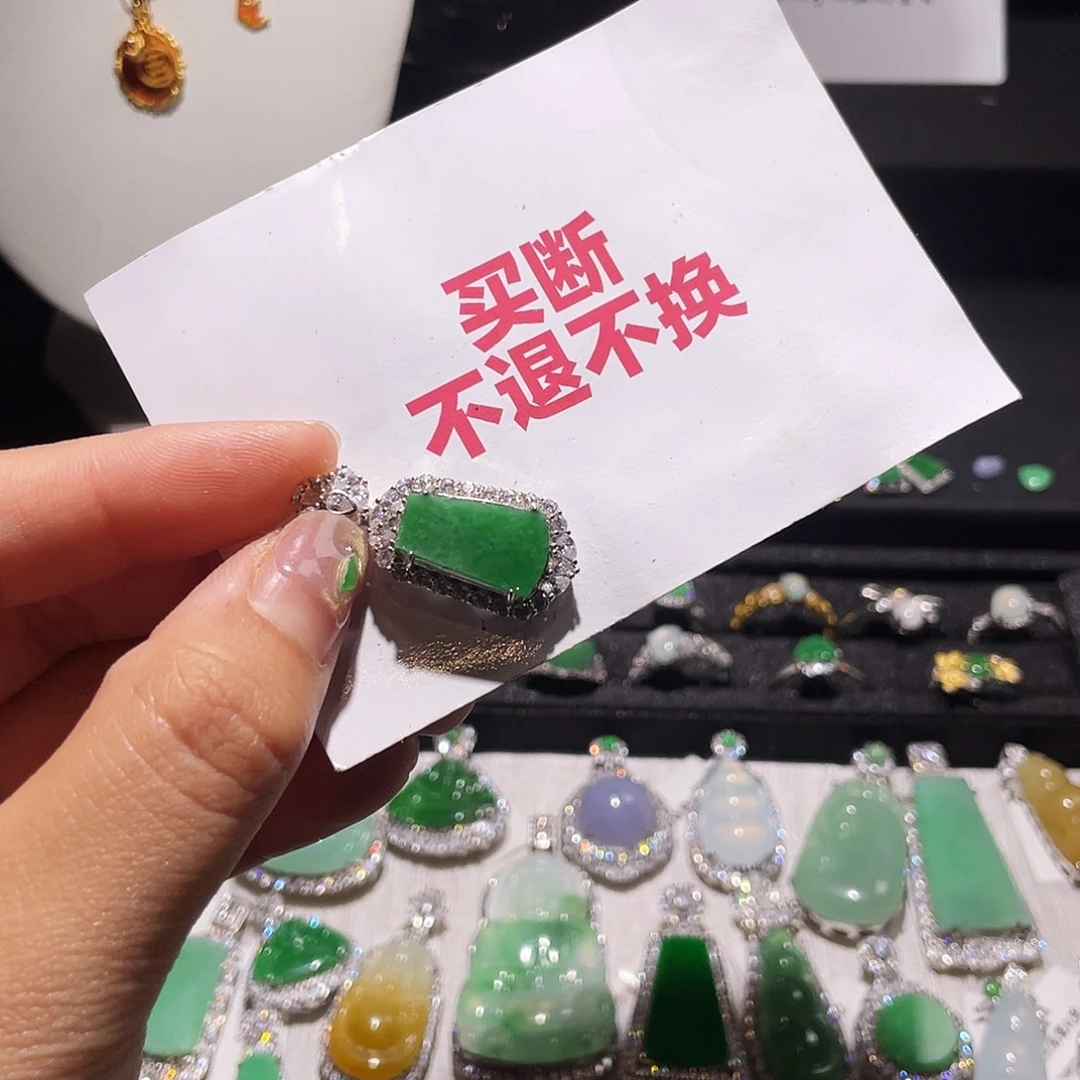 翡翠银S925镶嵌颈饰