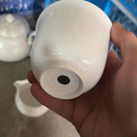 瓷其他大球泥手工铃铛杯一个