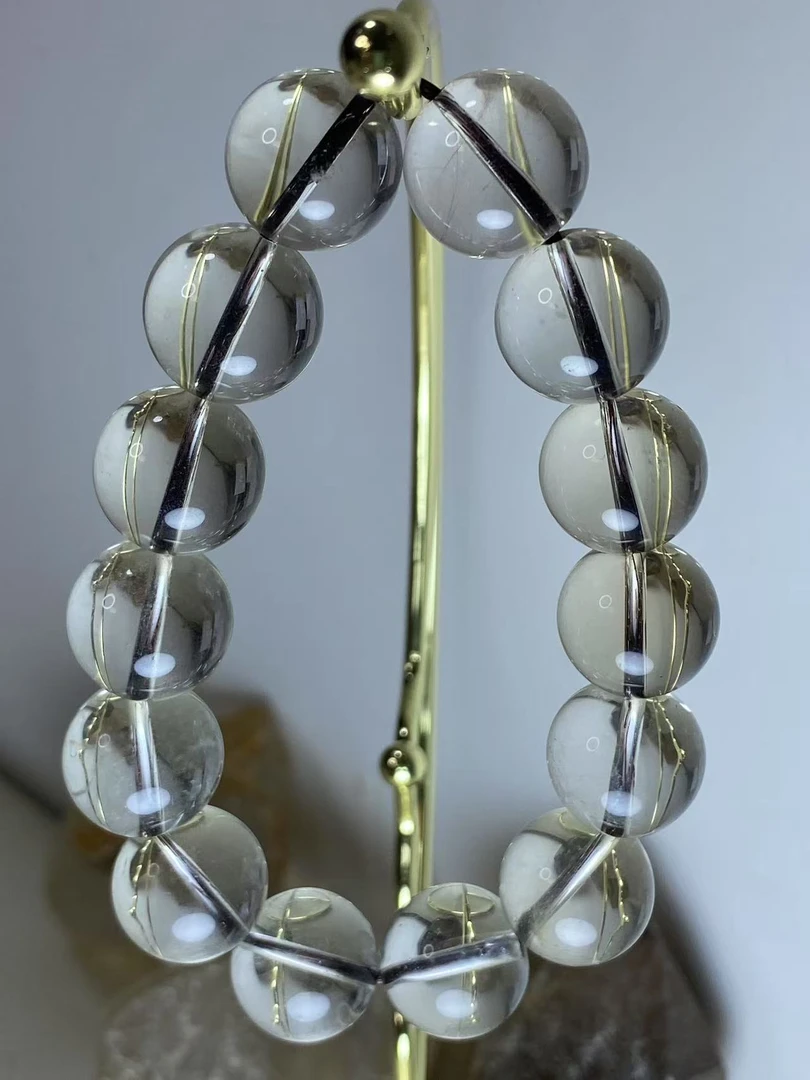 纯天然老料茶水晶手链X249-多样性发其一