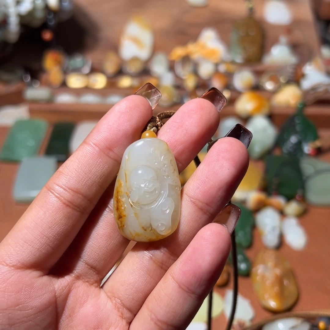 和田玉银S925镶嵌颈饰