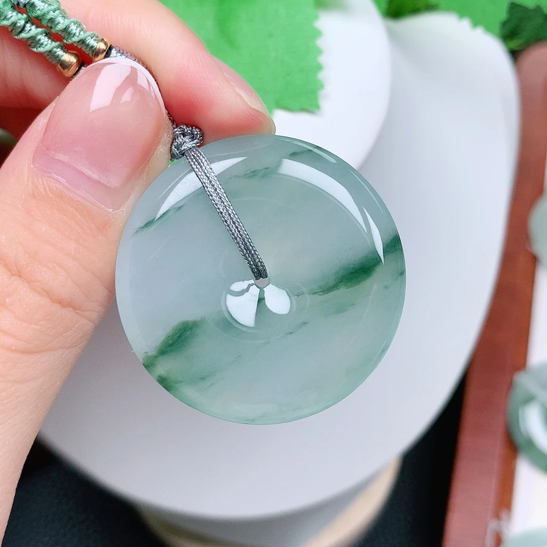 翡翠未镶嵌颈饰平安35-5.9