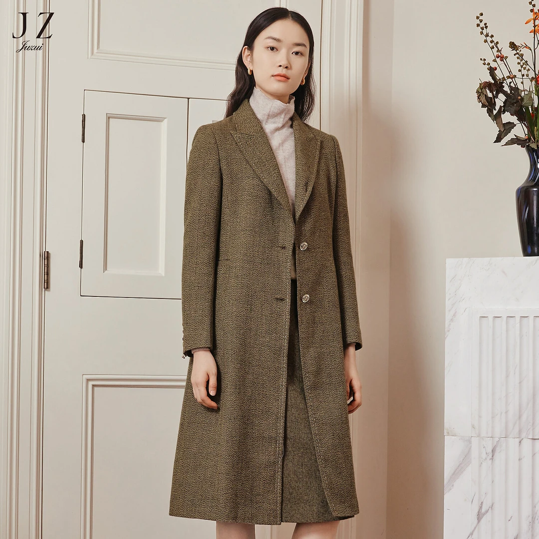 【丽公主专属】JZ玖姿JWBD72105商场同款气质羊毛大衣女冬热力感