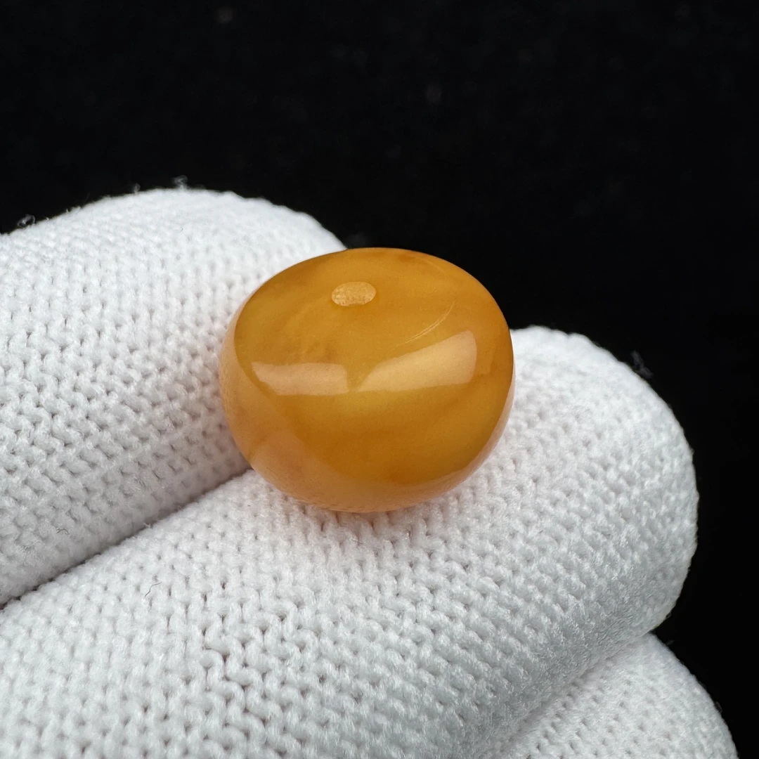 M4161天然蜜蜡 老蜡墩子13.9*8.8mm原矿蜜蜡