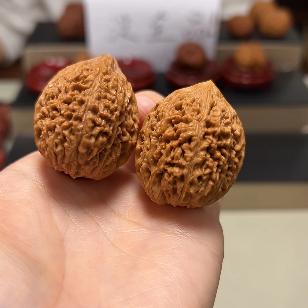 文玩核桃把件蒜头34