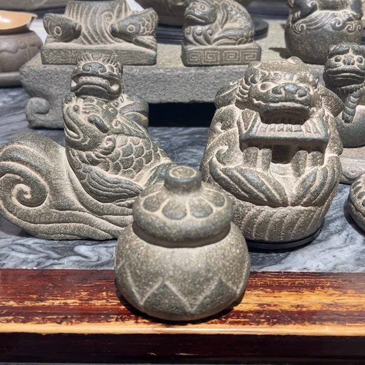 石材安***哥鱼跃龙门加龙鱼加葫芦青石