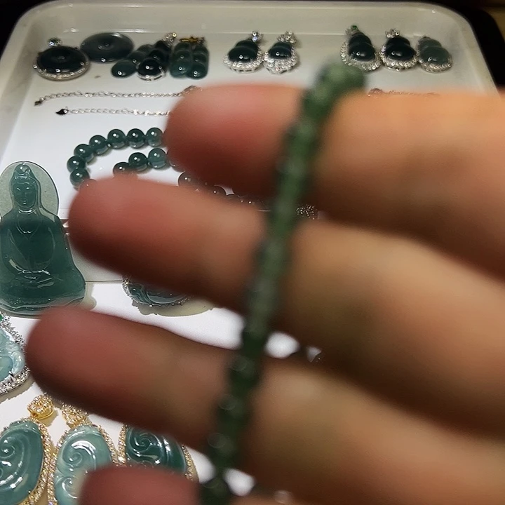 翡翠未镶嵌手链天然翡翠A货手串