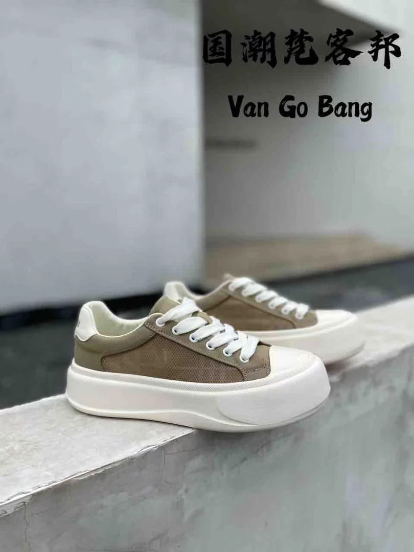 透气纯色增高男款复古厚底帆布鞋单鞋运动百搭厚底男士夏季网面