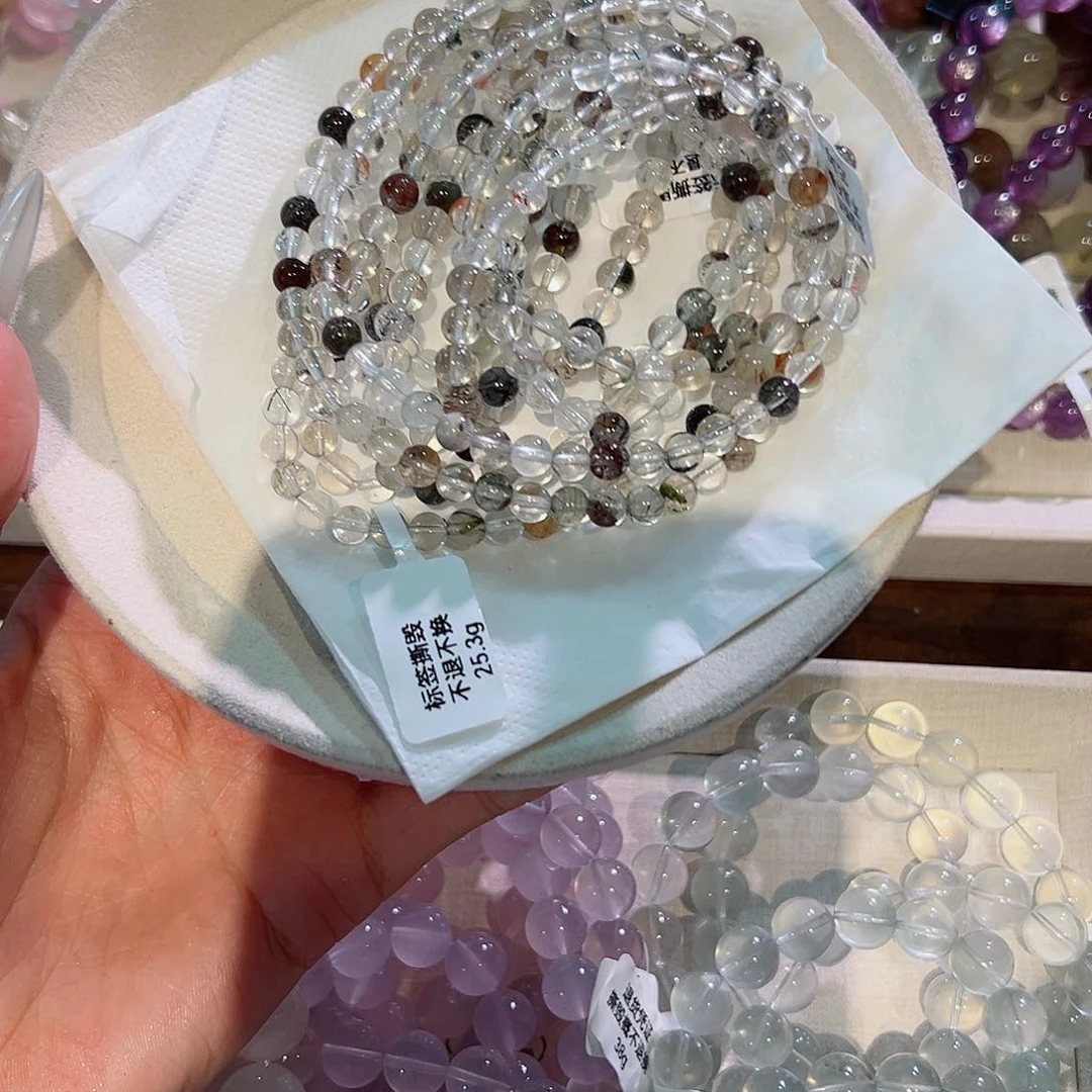 水晶手链未镶嵌幽灵穿发5m 无折扣