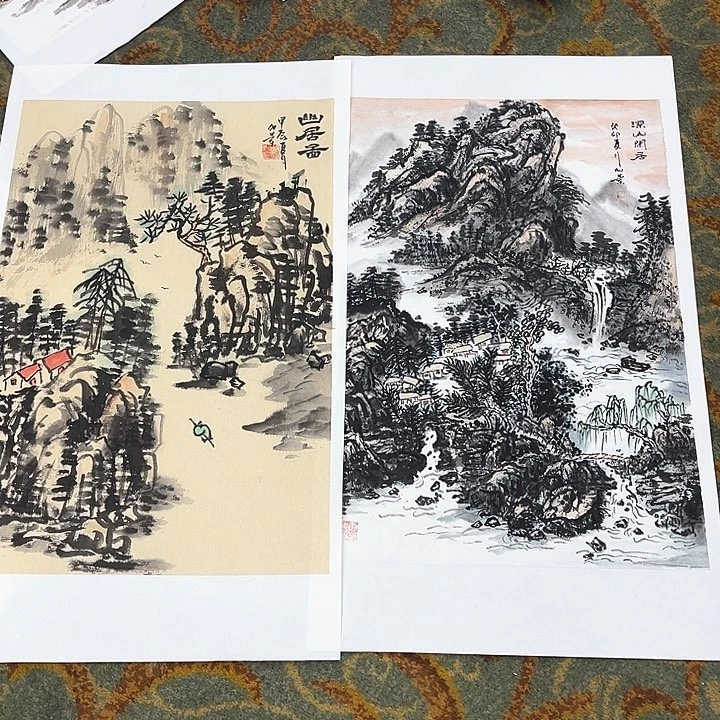 国画大**藏四尺三开唐加兰2张