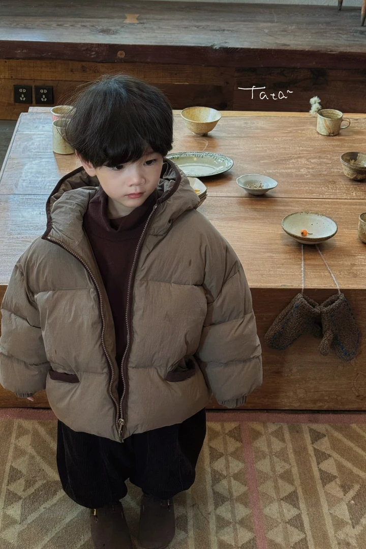 儿童复古风连帽云绒棉外套短款休闲百搭情侣宽松加厚韩版冬季秋冬