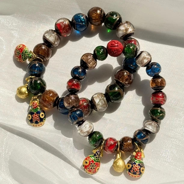 合金手链 香灰琉璃吞金兽手串