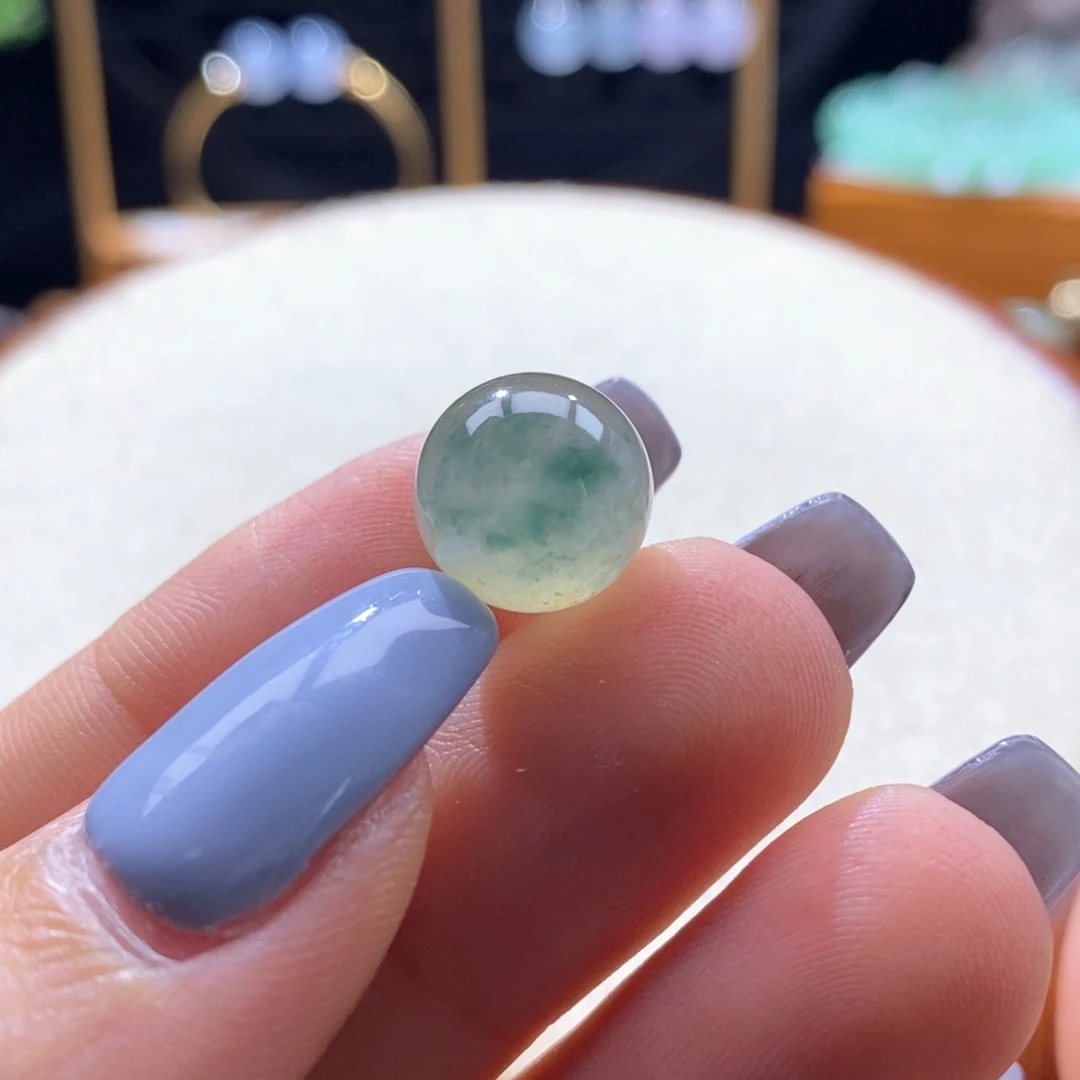 翡翠未镶嵌颈饰翡翠冰橘黄圆珠