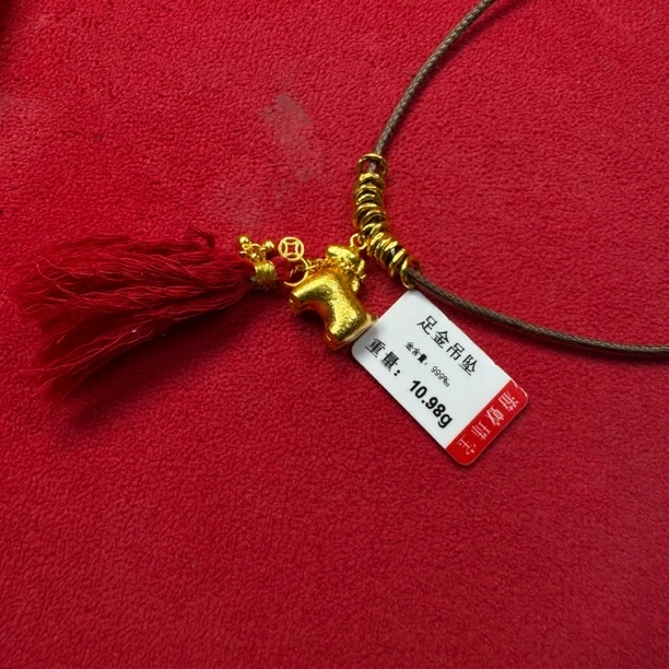足金马套链 马上有钱