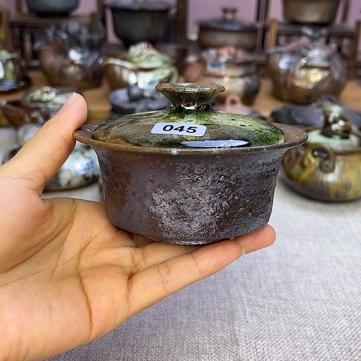 裸柴烧陶瓷手工茶器