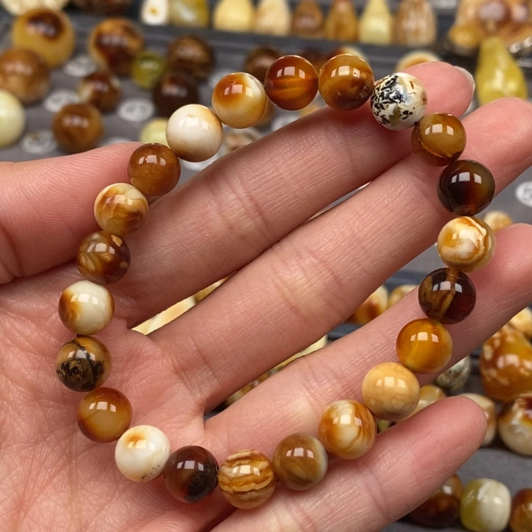 未镶嵌琥珀戒指多宝手串圆珠