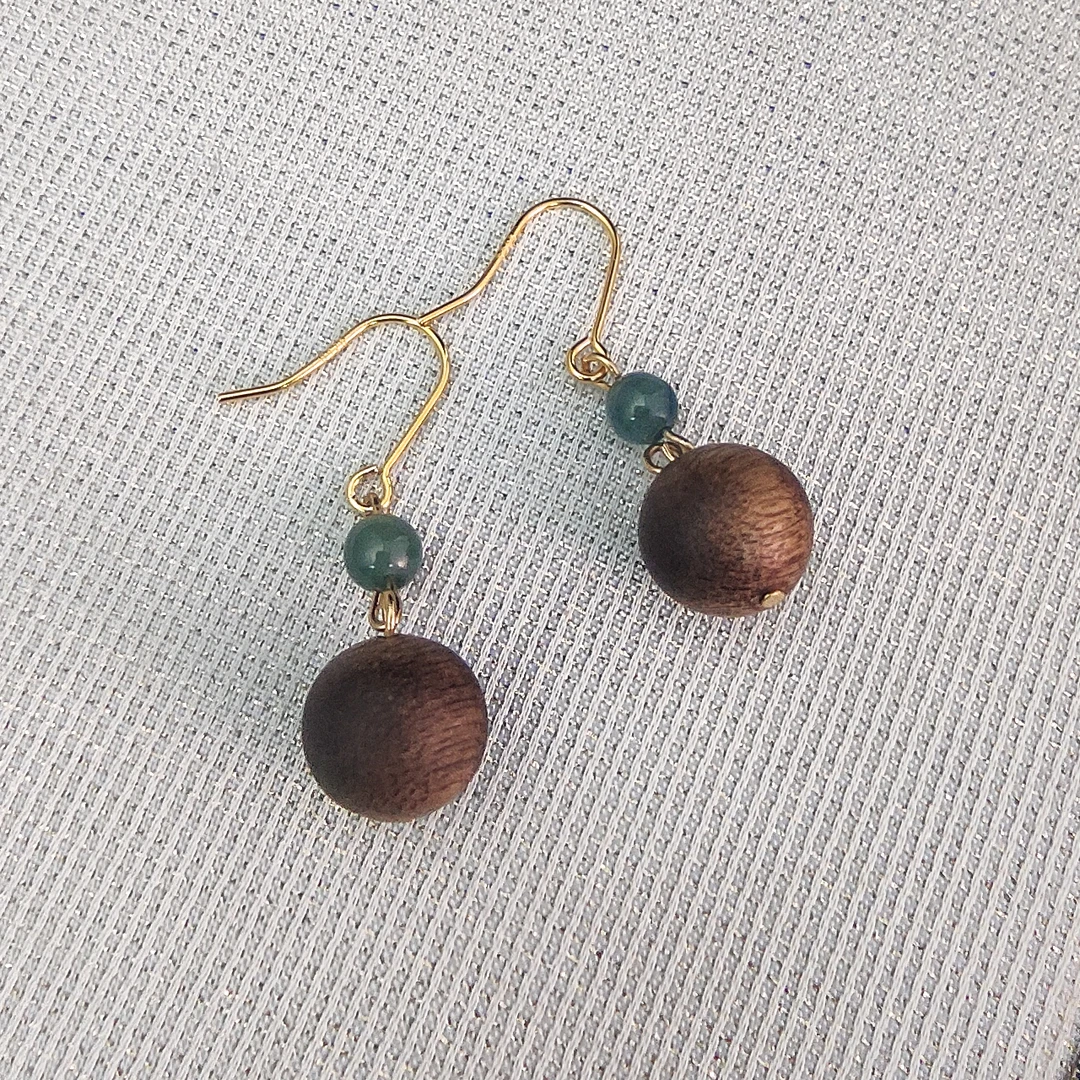 【优选】天然冰蓝调翡翠S925银钩耳环FSE002