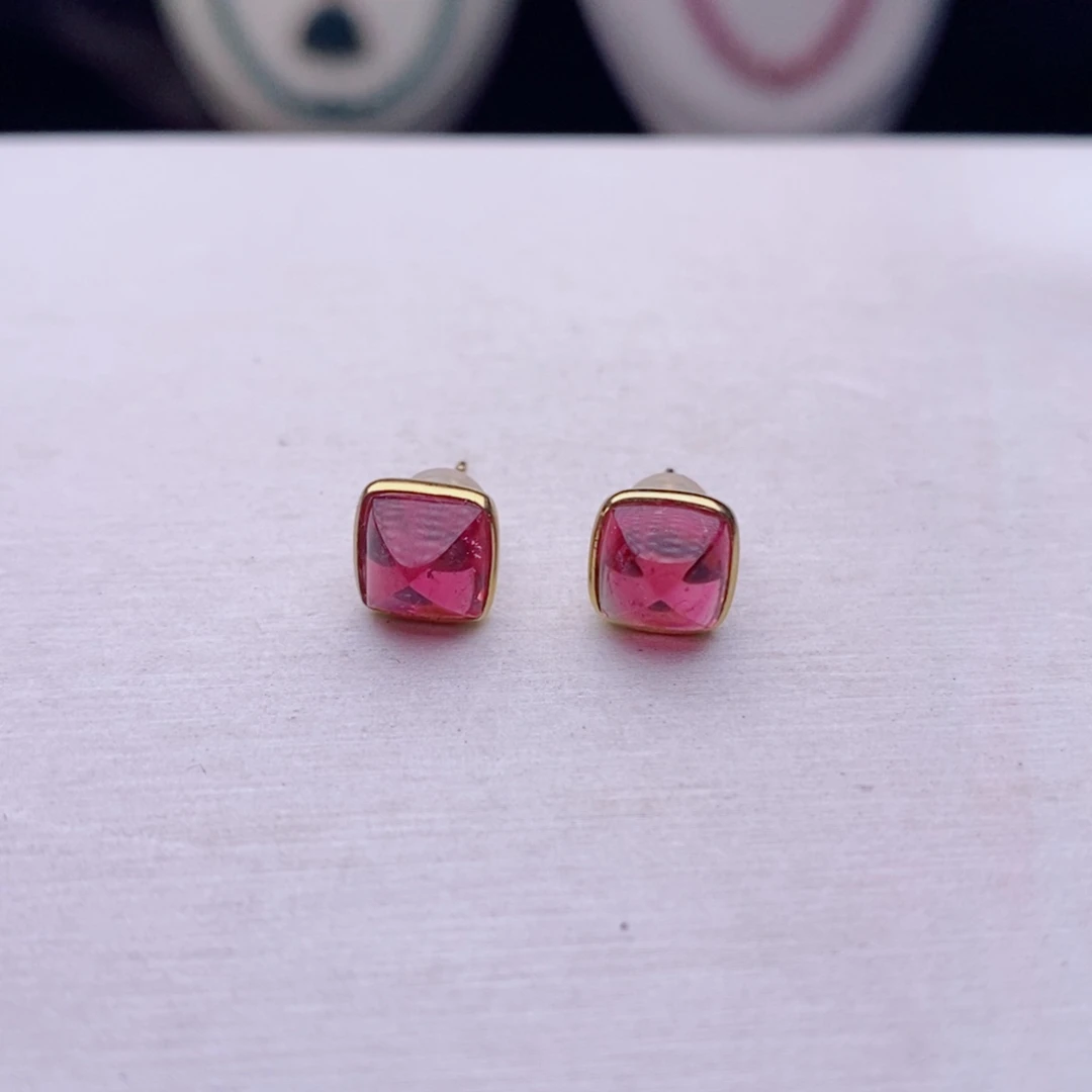 18K金镶嵌耳饰碧玺碧玺A耳饰