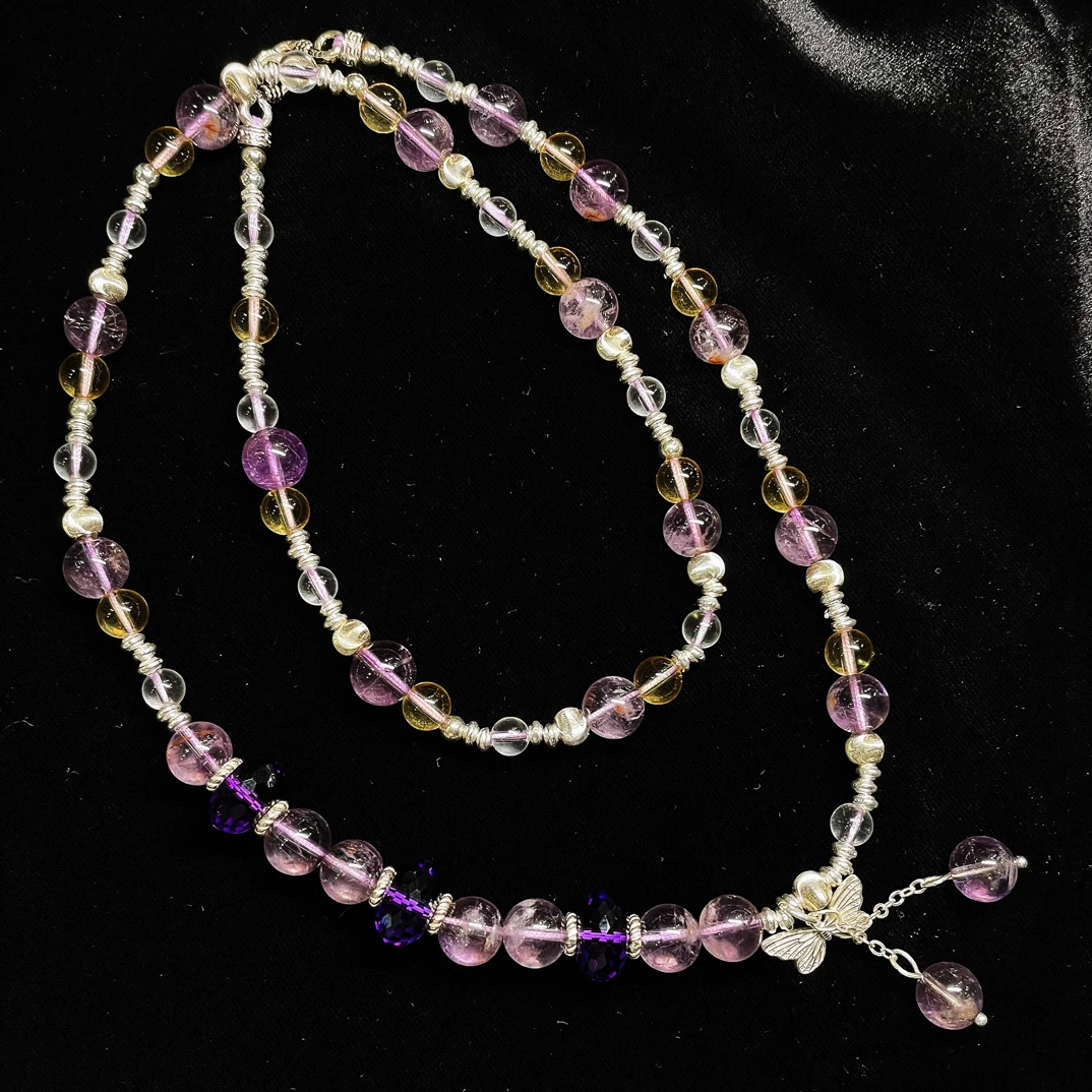 时尚气质 紫水晶设计款多用珠链 （长度：60cm）