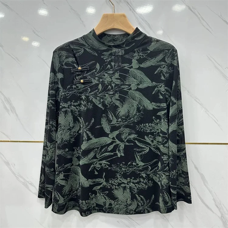 B24-国风盘扣蕾丝打底衫