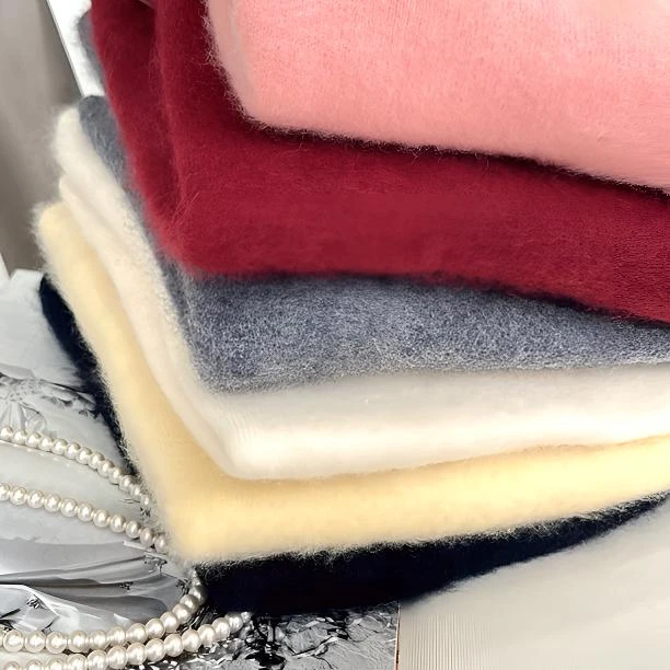 晓夏自制 “云朵感羊绒系列” 宠粉福利!岛国拉绒无缝一体宽松毛衣