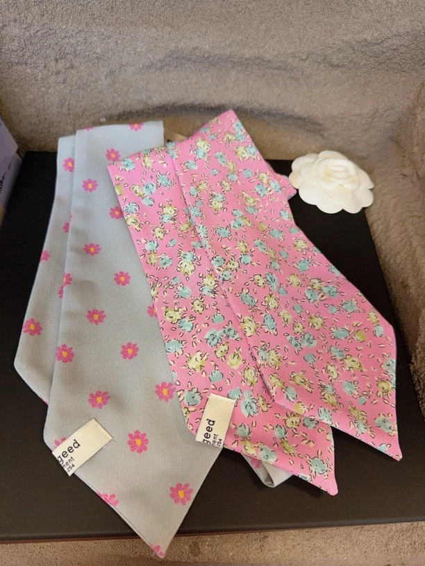 （春天的味道）小领巾小飘带小丝巾法式复古可爱女青年