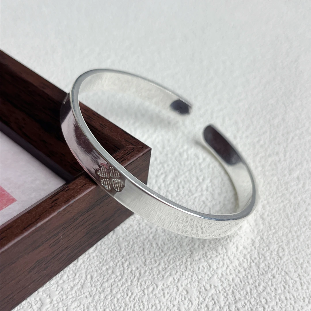 足银手镯 足银999.9 1号开口手镯