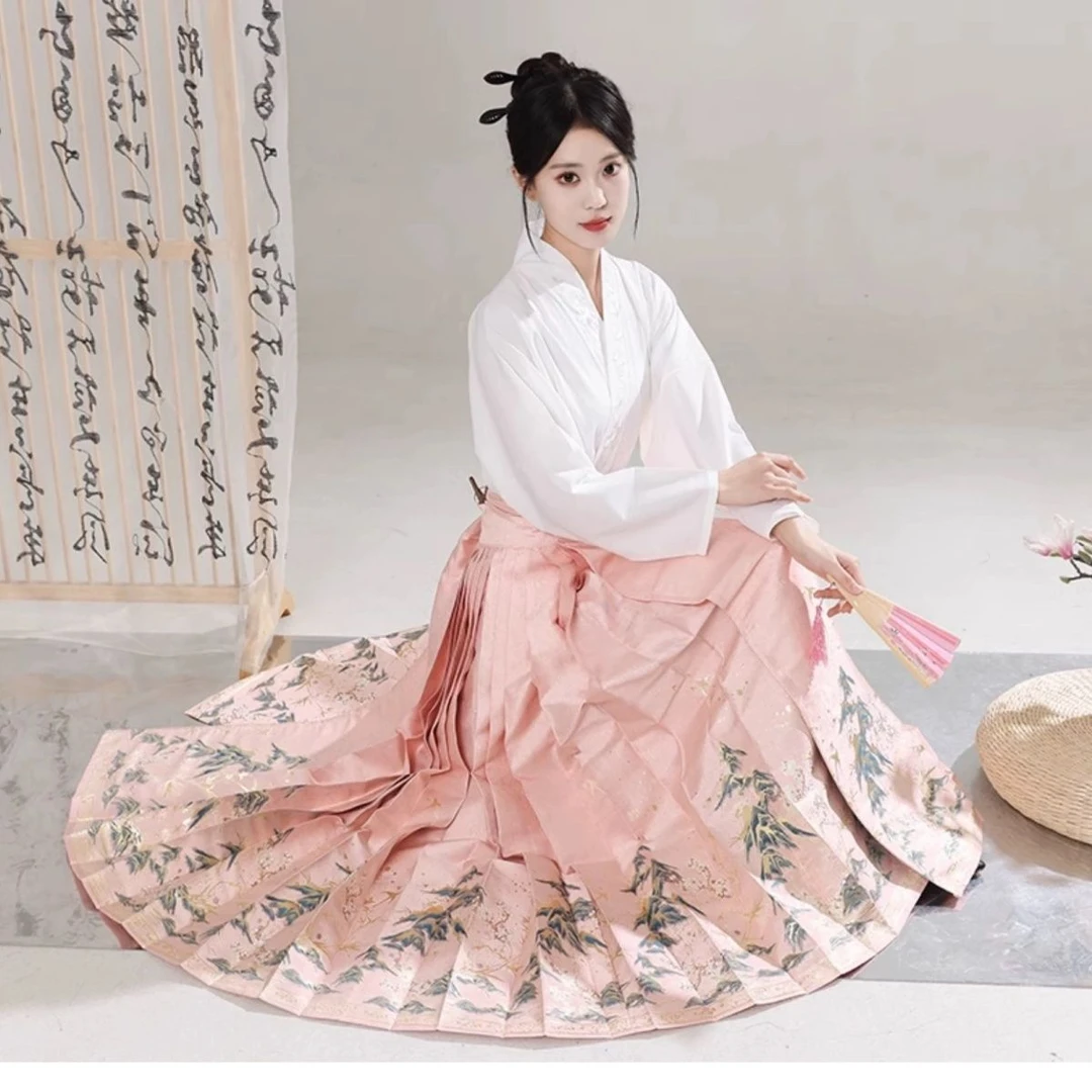 秋冬款国风改良明制汉服古装马面裙日常成人马面裙女2024款