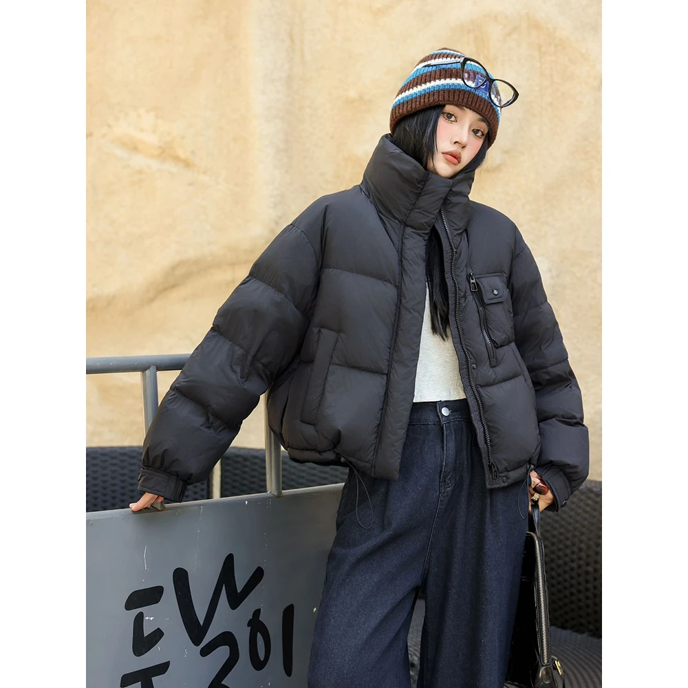 9081爆款正品冬季宽松白鸭绒时尚羽绒服