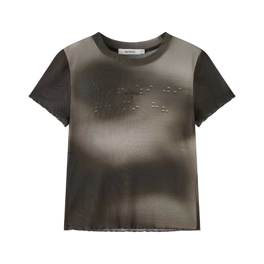 AVVENN设计师品牌 25秋新品 巧克力网纱皮肤衣